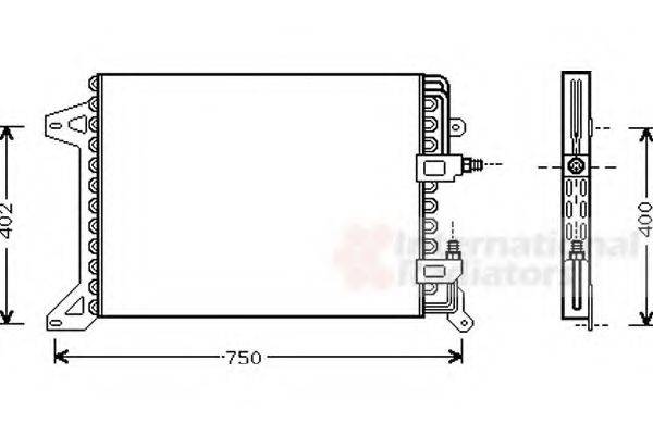 VAN WEZEL 28005034 Конденсатор, кондиционер