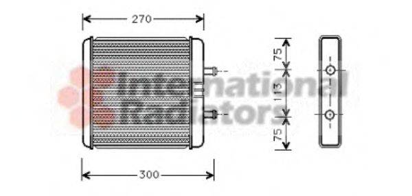 VAN WEZEL 28006048 Теплообменник, отопление салона