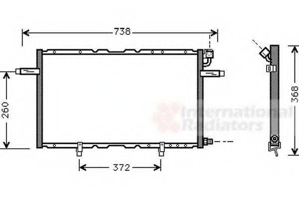 VAN WEZEL 37005297 Конденсатор, кондиционер