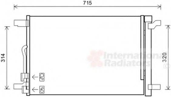 VAN WEZEL 58005335 Конденсатор, кондиционер