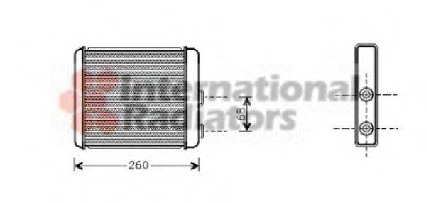 VAN WEZEL 37006260 Теплообменник, отопление салона