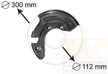 VAN WEZEL 0323371 Отражатель, диск тормозного механизма