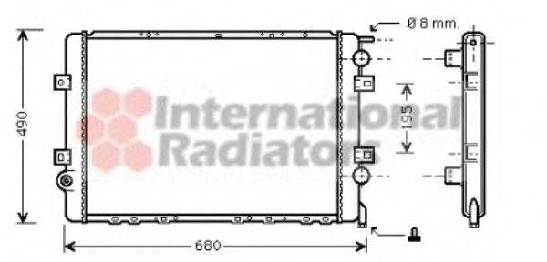 VAN WEZEL 43002264 Радиатор, охлаждение двигателя