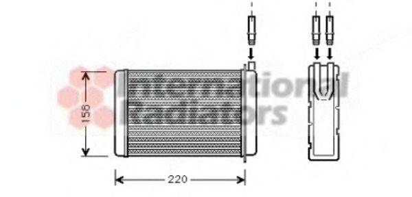 VAN WEZEL 43006090 Теплообменник, отопление салона