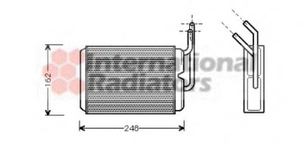 VAN WEZEL 43006220 Теплообменник, отопление салона