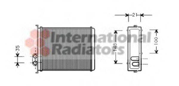 VAN WEZEL 59006085 Теплообменник, отопление салона