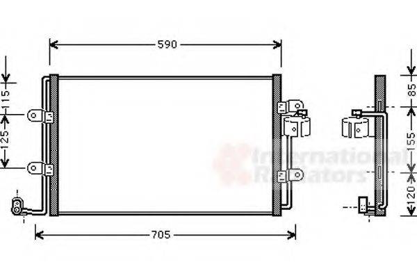 VAN WEZEL 58005176 Конденсатор, кондиционер