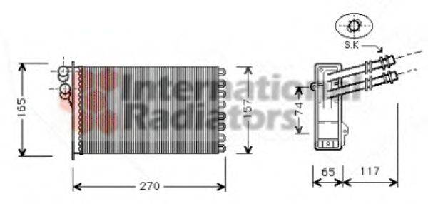 VAN WEZEL 58006175 Теплообменник, отопление салона