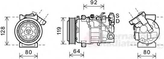 VAN WEZEL 4300K492 Компрессор, кондиционер