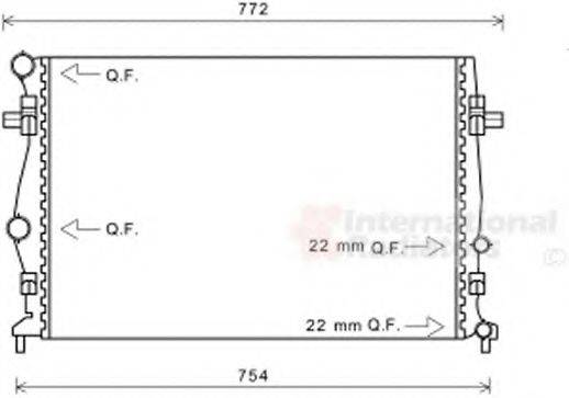 VAN WEZEL 58002343 Радиатор, охлаждение двигателя