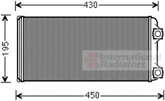 VAN WEZEL 60006048 Теплообменник, отопление салона