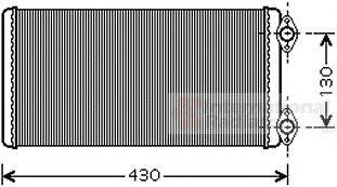 VAN WEZEL 64006030 Теплообменник, отопление салона