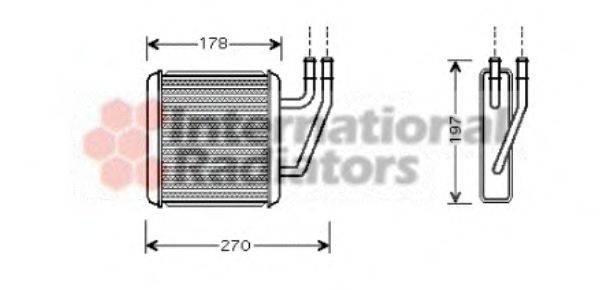 VAN WEZEL 58006203 Теплообменник, отопление салона