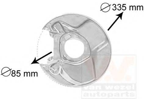 VAN WEZEL 3010374 Отражатель, диск тормозного механизма