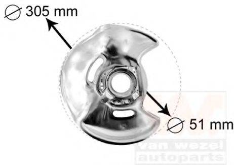 VAN WEZEL 3024372 Отражатель, диск тормозного механизма