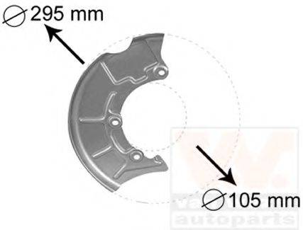 VAN WEZEL 5888372 Отражатель, диск тормозного механизма