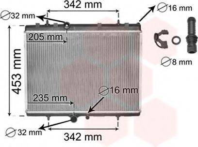 VAN WEZEL 40002249 Радиатор, охлаждение двигателя