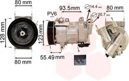 VAN WEZEL 4000K315 Компрессор, кондиционер