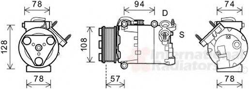 VAN WEZEL 1800K482 Компрессор, кондиционер