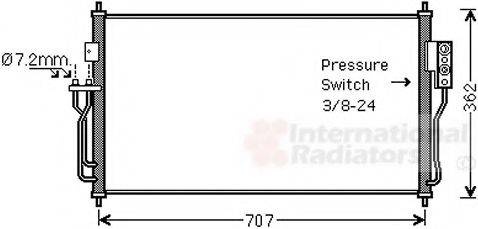 VAN WEZEL 33005382 Конденсатор, кондиционер