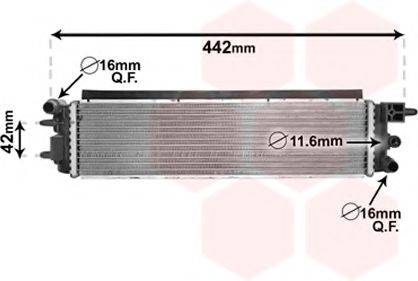 VAN WEZEL 40002381 Радиатор, охлаждение двигателя