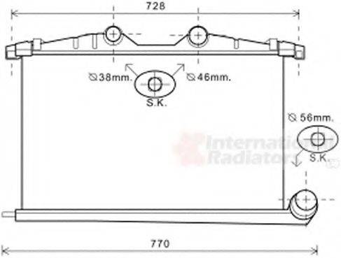 VAN WEZEL 40004363 Интеркулер