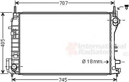 VAN WEZEL 47002077 Радиатор, охлаждение двигателя