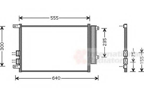 VAN WEZEL 01005088 Конденсатор, кондиционер