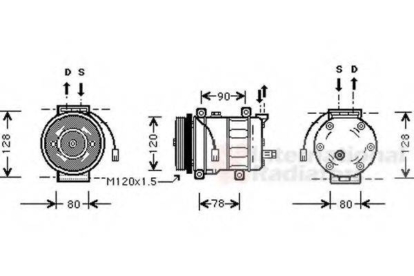 VAN WEZEL 0100K010 Компрессор, кондиционер