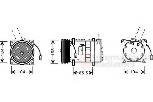 VAN WEZEL 0100K014 Компрессор, кондиционер