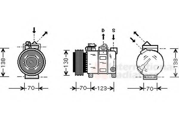 VAN WEZEL 0100K016 Компрессор, кондиционер