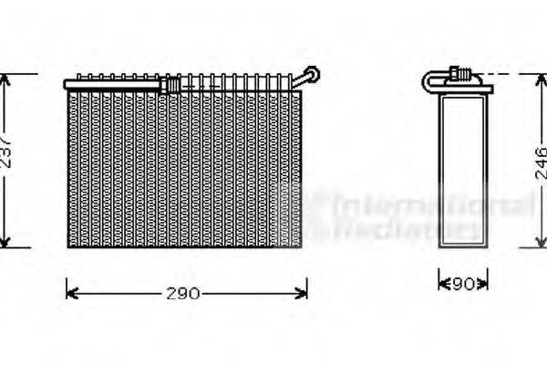 VAN WEZEL 0100V022 Испаритель, кондиционер