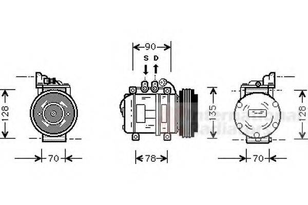 VAN WEZEL 0200K018 Компрессор, кондиционер