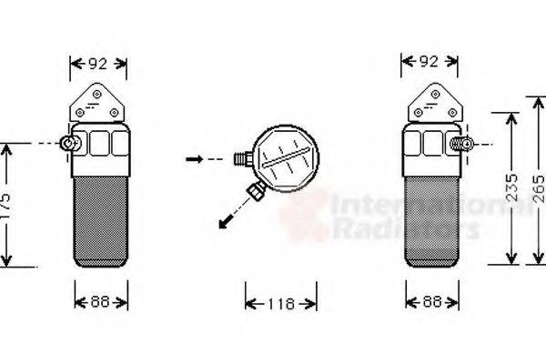 VAN WEZEL 0300D004 Осушитель, кондиционер