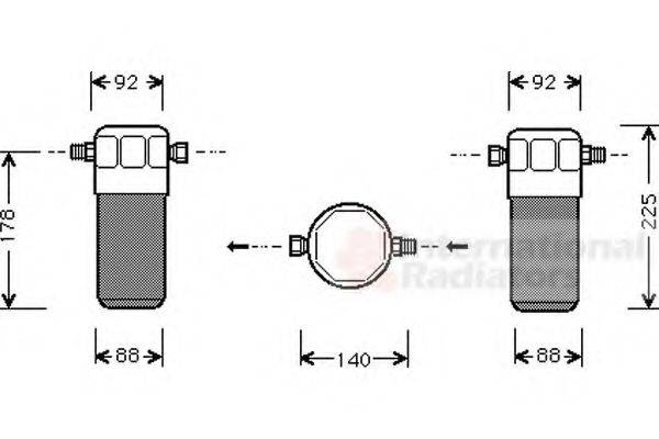 VAN WEZEL 0300D154 Осушитель, кондиционер