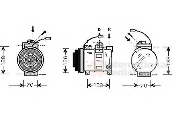 VAN WEZEL 0300K015 Компрессор, кондиционер