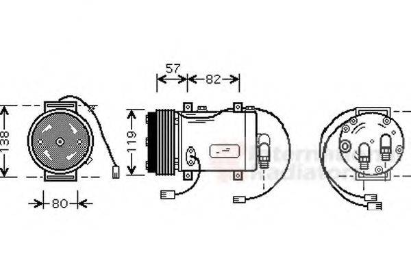 VAN WEZEL 0300K143 Компрессор, кондиционер