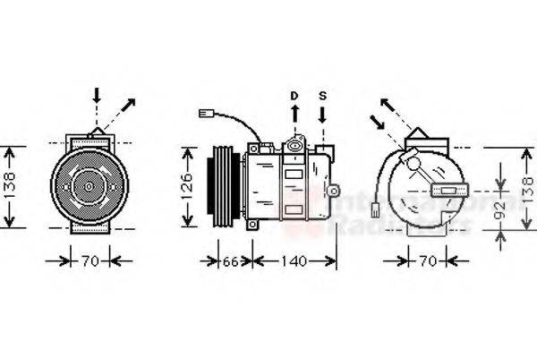 VAN WEZEL 0300K150 Компрессор, кондиционер