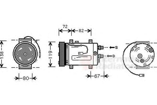 VAN WEZEL 0300K177 Компрессор, кондиционер