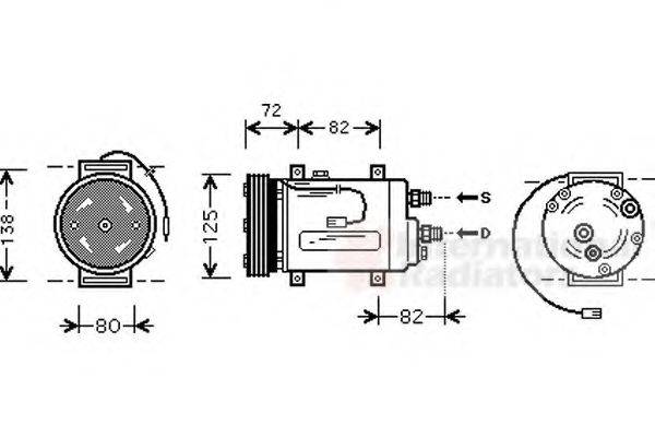 VAN WEZEL 0300K178 Компрессор, кондиционер