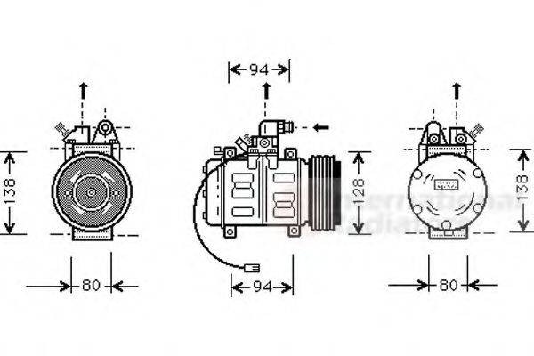 VAN WEZEL 0300K182 Компрессор, кондиционер