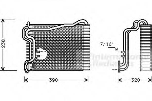 VAN WEZEL 0300V145 Испаритель, кондиционер