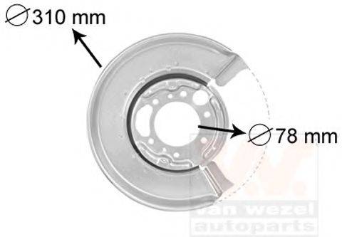 VAN WEZEL 3075374 Отражатель, диск тормозного механизма