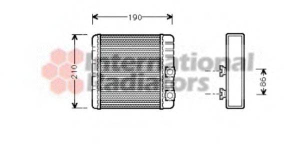 VAN WEZEL 06006211 Теплообменник, отопление салона