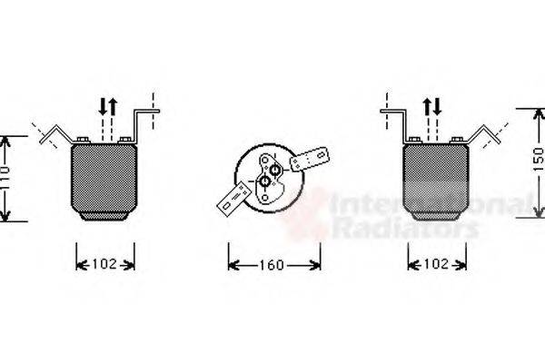 VAN WEZEL 0600D224 Осушитель, кондиционер