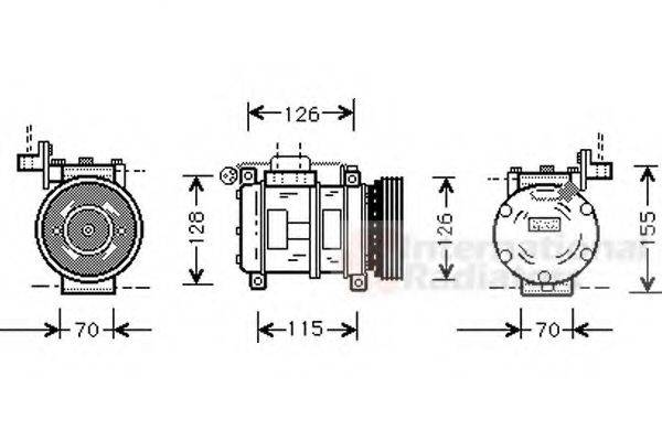 VAN WEZEL 0600K040 Компрессор, кондиционер