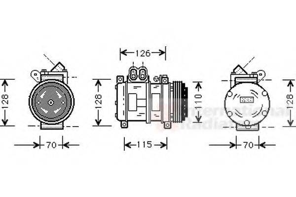 VAN WEZEL 0600K229 Компрессор, кондиционер