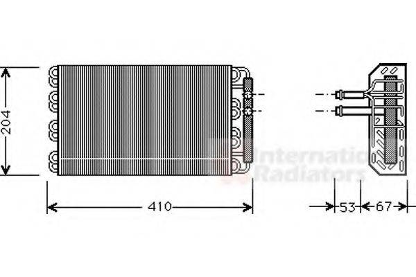 VAN WEZEL 0600V019 Испаритель, кондиционер