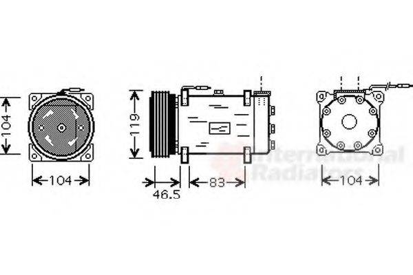 VAN WEZEL 0900K160 Компрессор, кондиционер