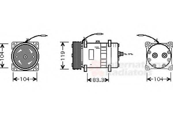 VAN WEZEL 0900K176 Компрессор, кондиционер